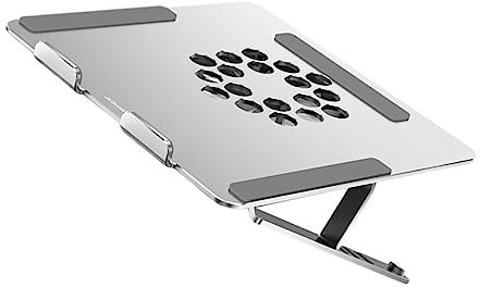 Holibanna Enfriador De Portátiles con Pararse Computadora Más Frío para Laptop Soporte para Portátil De Aleación Refrigerador De Cuaderno Silver Aleación De Aluminio