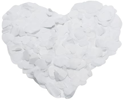 10000 Pieces of Biodegradable heart confetti,100g wedding, valentines confetti,table for Wedding, Valentine's Day, Anniversary heart table decorations (White)