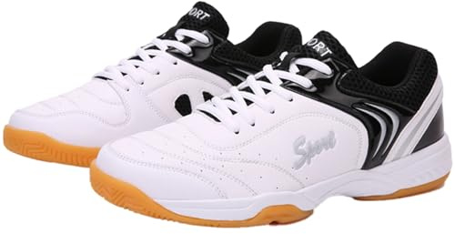 Fooceoute Tischtennis Schuhe Herren,Volleyballschuhe für Damen,Atmungsaktive Badmintonschuhe,Squashschuhe,Tischtennisschuhe,rutschfest,Guter Halt,für Pickleball,Badminton und Squash