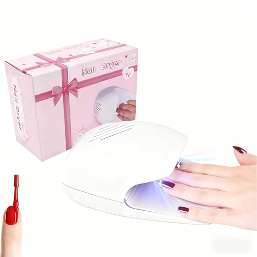 XiXiYang Nagelfläktstork för vanligt nagellack, bärbar nagellack, nagellack, nagellack, nagellack, gel, nagellack, blåsare för fingernagel, tånagel, bärbara fläktar batteridriven (vit)