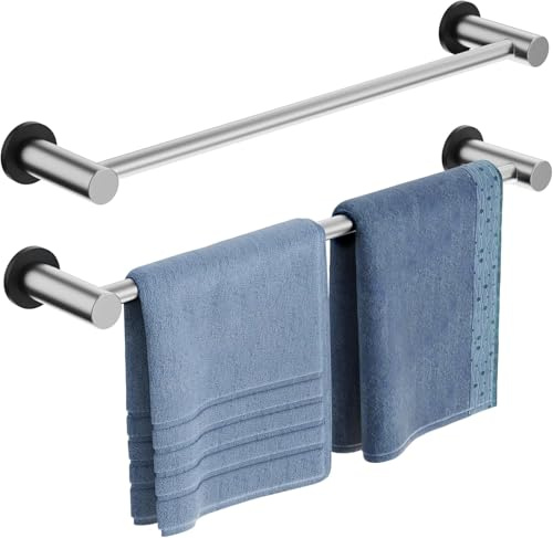 ULIBERMAGNET Magnethanddukshållare, Magnethandduksstång Silver med Justerbar Längd, Borstad Nickel Halkfritt Rostfritt Stål Handdukshållare för Kylskåp, Ugn, Diskmaskin, Tvättmaskin (2st)