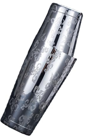 uikios Coctelera profesional de acero inoxidable 304 con grabado de gran capacidad, con herramienta de mezcla de agarre ergonómico