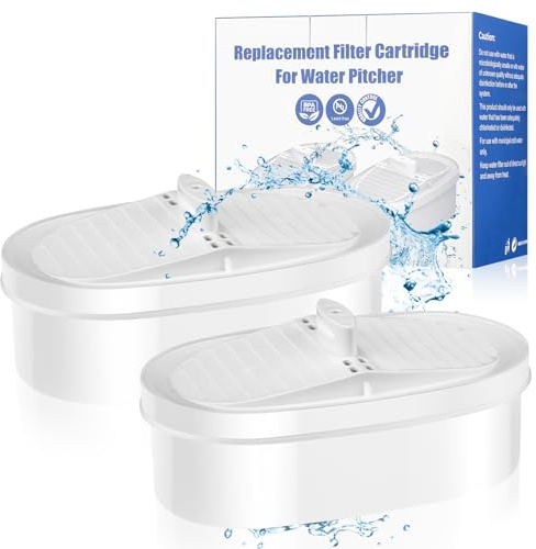 Paquete de 2 filtros de agua WD-PF-01A Plus para todos los sistemas de filtración de jarra de gotas de agua, cartuchos de filtro de agua de repuesto compatibles con WaterDrop WD-PF-01A Plus reduce el