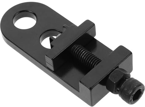 MAGICLULU Tendeur de Chaîne Réglable pour Vélo Monovitesse, Outil à Chaîne en Aluminium CNC Noir Double Trou, Fixation Antivibration pour Accessoires de Vélo Pliable et Urbain, Galet