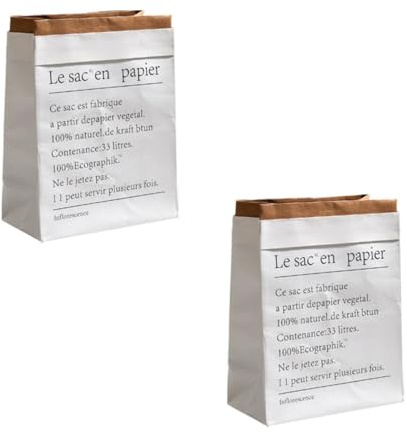 Gatuida 2 Stück Weiße Papiertüten aus Dickem Kraftpapier im Nordischen Stil Kreative Aufbewahrungsbeutel für Trockenblumen und Kinderspielzeug für Weihnachtsfeiern