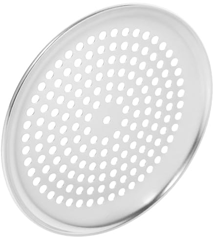 BESPORTBLE Bandeja para Pizza Perforada de Acero Inoxidable 9 Pulgadas Orificios Grandes, Molde Multifunción para Horno, Accesorio para Pizza y Utensilio para Hornear Hogar