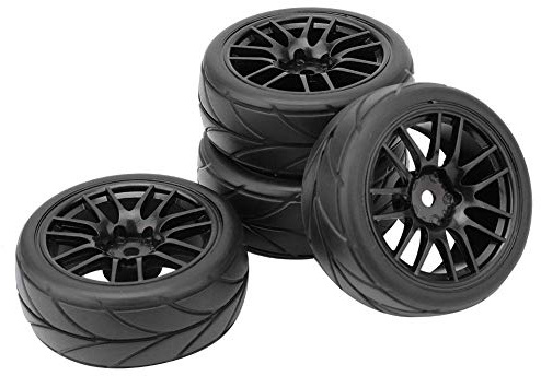 Yosoo RC Racing (TM) 4 Gummiräder für HSP HPI 9068-6081 1/10 Felgen Auto auf der Straße