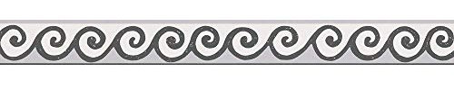 A.S. Création 303461 selbstklebende Bordüre Only Borders 9 Borte, 1 Stück, Schwarz, Weiß