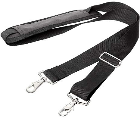 JAKAGO 61 Replacement Shoulder Strap, Padded Long Duffel Bag Strap Universal Adjustable Shoulder Belt with Metal Hooks and Non-Slip Pad for Briefcase Pet Carrier Bag Tool Laptop Camera Bag（Black）