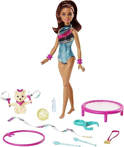 Barbie Dreamhouse Adventures Spin ‘n Twirl Gymnast Doll and Accessories