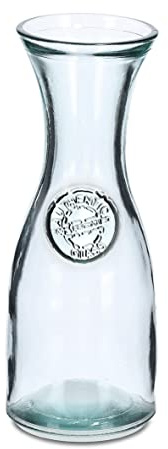 Zeller Recycled 19586 Glass Carafe 800 ml Diameter 9.5 x 25.3 cm Recycled Glass Carafe Spanish Glass
