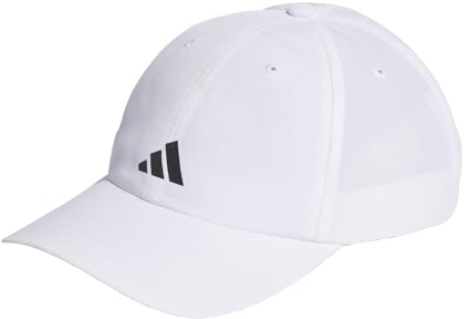 adidas Unisex Running Essentials AEROREADY Six-Panel Baseball Cap, White/Matte Silver, M