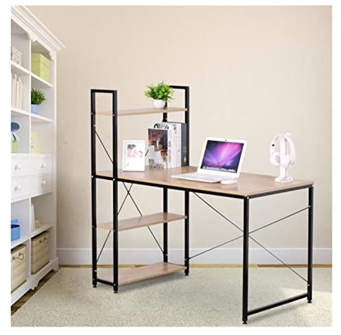 KIZQYN Laptop-Tisch Computertisch Computertisch-Workstation-Tisch-Laptop-Schreibtisch-Computer-Notebook-Stand-Büro-Schreibtisch Home Book Shelf-Tablett Schreibtisch Arbeitstisch für das Heimbüro