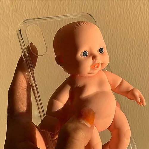 TRADAY Coque de téléphone bébé Horreur 3D pour iPhone 13 Coque drôle Halloween Moche étui de téléphone Fou Bizarre