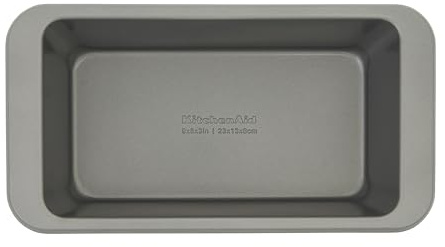 KitchenAid Nonstick Aluminized Steel Loaf Pan, Dishwasher Safe, 9 x 5 Inch, Contour Silver