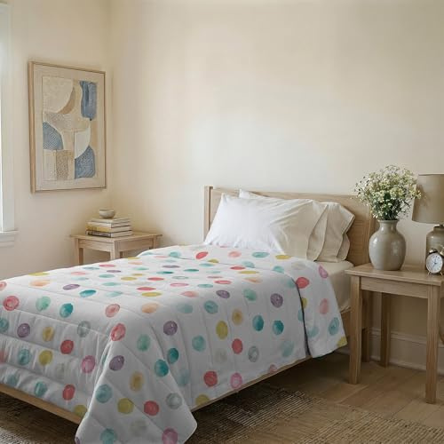 Trapuntino Estivo Linea BASIC Made in Italy Copriletto Stampato in Morbida Microfibra - Trapunta Primavera Estate Mezza Stagione - Balloon, Singolo 160x240cm