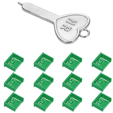 QUARKZMAN 12 Porta Blocco Blocco USB Porta/Polvere PC Blocco con Chiave Codificata Verde