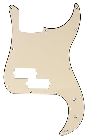 Parliky 3-lagiges Schlagbrett für Pb Bass Gitarre mit 13 Schraubenlöchern aus Kunststoff Dekorativ und Schützend Geeignet für Beige Bass Instruments