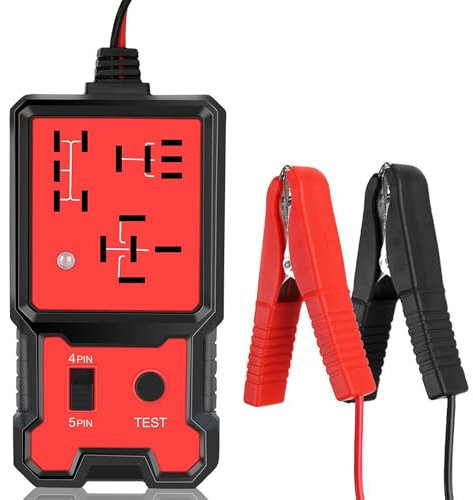 Flaconi Relay Tester & Battery Checker - 12V Electronic Diagnostic Tool with Alligator Clips for Cars, Trucks, RVs
