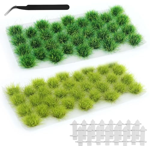 Modellismo erba, 2 cartoni, decorazione in miniatura, accessorio per modellismo, tappeto erboso, tappeto erboso per fai da te, ferroviario, paesaggio