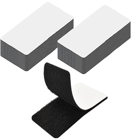 Sumhao 20PCS Double Sided Sticky Pads, 2×4inch Tape Self Adhesive, Sticky Pads Heavy Duty, Extra Strong Hook and Loop, Double Sided and Removable Tape for Mounting, Hanging or Organizing Items