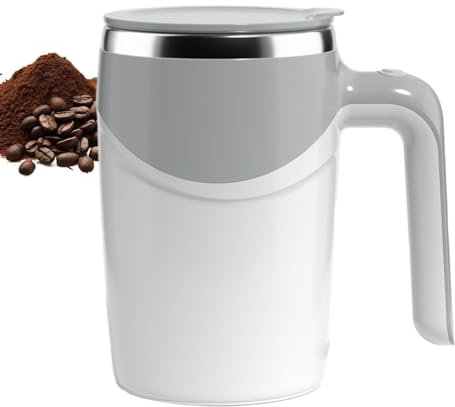 Automatic Magnetic Stirring Cup,3.35x2.76x5.83 Inches, Rechargeable, Portable Sturdy Auto Mixing Coffee Tumbler, 380ml Waterproof Stirring Mug for Coffee, Milk, and Cocoa