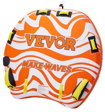 VEVOR Fun Tube Set, Aufblasbare Schleppboote für 1–2 Personen, 154 kg Wassersport-Schleppschlauch zum Ziehen von Booten – mit Flossen, doppelt genähter Nylonhülle und gepolsterten Griffen