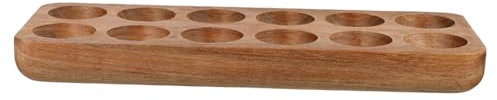 CIYODO 12 Fori Vassoio Portauova in Legno Per Cucina Mantiene Le Uova Ordinate e Accessibili Per Frigorifero