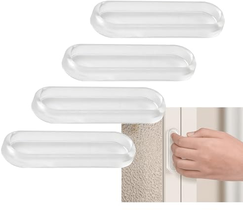 OHYER balkontürgriff außen griff terrassentür außen Griff Balkontür Außen Schiebe Torgriffe Schrank Türgriff Duschtürgriff Möbelgriff türklinke Schubladengriff (Ellipse-Silikon, 110 * 34 * 12mm)