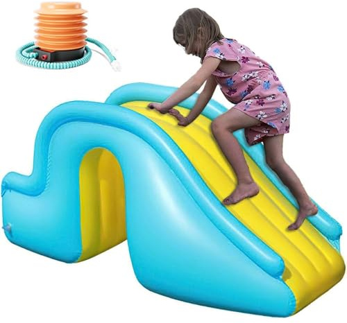 Swimming Pool Slide, Inflatable Pool Slide, 150 x 75 x 82cm PVC Swimming, for Outdoor Indoor Backyard