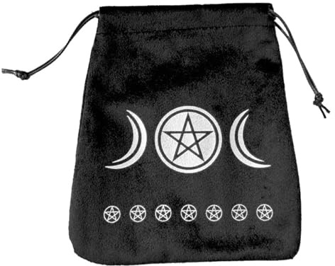Vdaxvme Morbido Tarocchi Storage Bag Board Game Card Coulisse Oracoli Rune Holder Viaggio Regalo Gioielli Sacchetti Morbidi Tarocchi Portatili Dadi Titolare Organizzatori Coulisse, Nero 4, Taglia