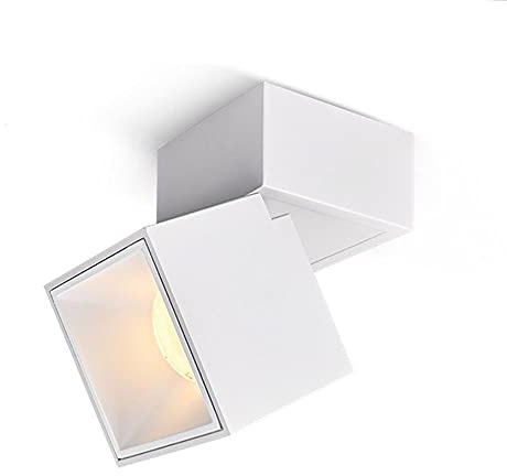 Faretto LED da Superficie Regolabile, faretto d'accento, Lampada da soffitto in Alluminio, faretti direzionali per Soggiorno, corridoio, Isola della Cucina, luci da Galleria