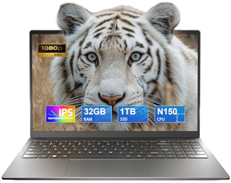 CYCLUS 15,6 Ordinateur Portable pour Étudiants & Multimédia – Processeur N150 (4C/4T 3,6 GHz), 32Go RAM, 1To SSD, 13e Génération, Autonomie 8000mAh, Clavier AZERTY Inclus