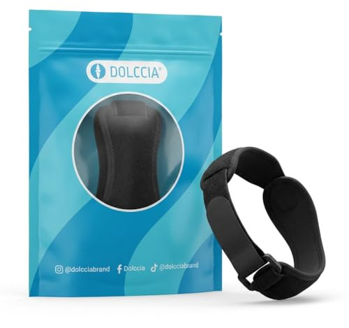 DOLCCIA- Soporte de rótula ajustable, Rodillera Rotuliana, Correa de sujeción para el tendón rotuliano, Menisco, Ligamento, Dolor, Tendinitis y Deportistas, Transpirable y Antideslizante