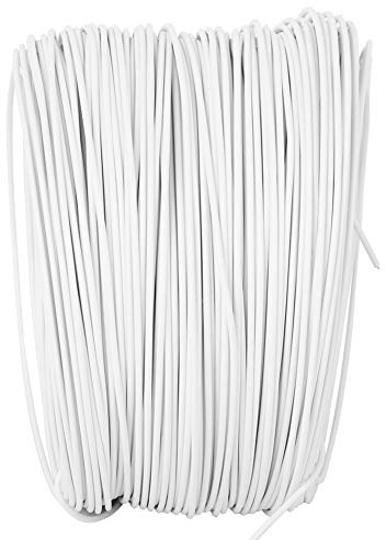 RASTKY Brida para Alambre de Hierro Galvanizado en Blanco - 0,55 Mm, 100 Metros de Bridas Versátiles para Ramas de Uva Hechas a Mano para Proyectos, Jardinería, Suministros para Manualidades,