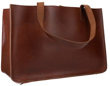 Gusti Shopper Leder Agatha | Große Ledertasche für Uni & Büro | Shopper Damen groß mit geheimen AirTag-Fach & extra viel Stauraum