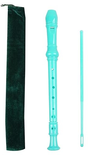skola blockflöjt 8-håls Sopranblockflöjt Lång Flöjtinstrument För Nybörjare Med Musikredskap Sopranblockflöjt Träblås (Color : Green)