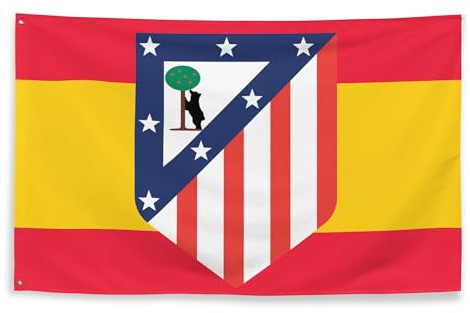 Gemelolandia | Bandera de 90x150 cm con Colores de España y Escudo de Futbol 1947 | De Fútbol, de Deportes, para los amantes del Deporte, decoración de Cualquier Espacio…