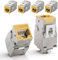 LEENUE RJ45 Keystone Jack Cat6A Lot De 6, 10 Gbit/ 500MHz, Plaqué rr Keystone Modul for Cat6A Cat6 Cânle de Pose, RJ45 Mâle, Câble De Raccordement Réseau et Ethernet Patch Pane, Prise Réseau, Jaune