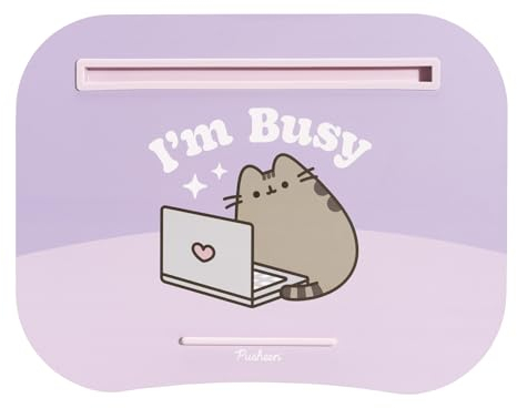 Grupo Erik - Support Ordinateur Portable Pusheen, avec Coussin de Genoux - Jusqu'à 15