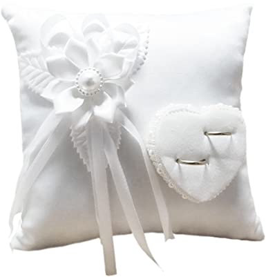 CHILDWEET 1stück Herzförmiges Ringkissen Mit Romantischem Design Elegante Blumendekoration Für Hochzeiten Verlobungen Und Besondere Anlässe Zur Aufbewahrung Von Eheringen Und