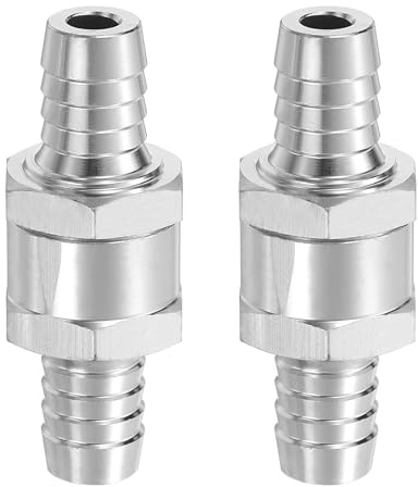 QUARKZMAN 2Pcs Válvula Retención Combustible 12mm (1/2) Plateado