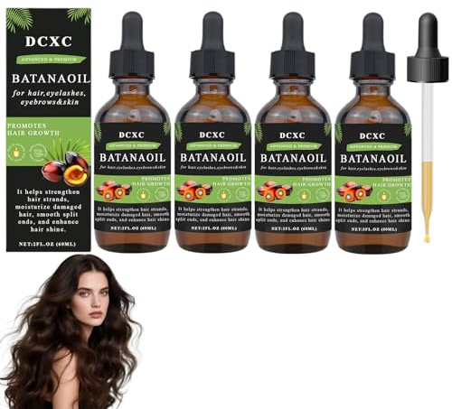 DCXC Batana Oil, Batana öL für Haare, Bio-HaaröL Aus Reinem BatanaöL 100% NatüRlich, Pflege der Kopfhaut, FöRdert NatüRliches Haarwachstum und Wirkt Als Conditioner für alle Haartypen 60 ml