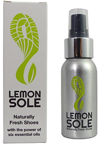 Lemon Sole Natural Shoe Freshener & Deodoriser with 6 Powerful Essential Oils for Long-Term Odour Control, Great for Sports, Fresh Lemon Scent. Lemon Fresh shoes every day.