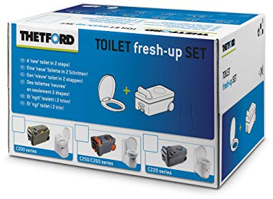 Thetford Fresh up Sets für Thetford Toiletten mit Handgriff und Räder Set verschiedene Modelle für mobile Campingtoiletten Auffrischung Fäkalientank Deckel