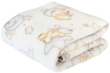PIELSA Baby - 6379-91 Babydecke Neugeborene Winter Muster Kinderbettdecke Größe 80x110 cm Grau