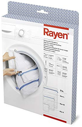 Rayen Torkpåse | tvättpåse med dragkedja | återanvändbar skyddspåse för tvätt | tre olika storlekar, vit, 70 x 50 cm
