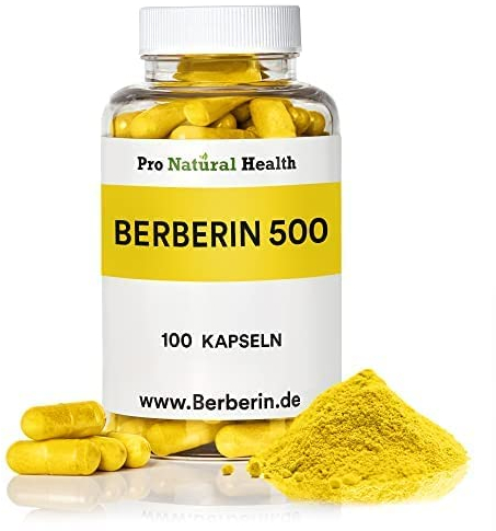 Berberin 500 mg (100 Kapseln) - Made in Germany - vegan - hochdosiert 97% Berberin HCl - natürliches Nahrungsergänzungsmittel - Berberin Pulver -Wurzelextrakt aus der Berberis Aristata Pflanze
