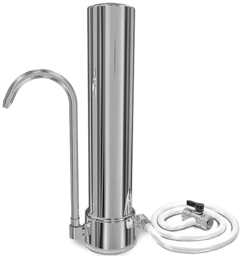 Geyser Aqua - Filtre à eau pour robinet et comptoir, filtre domestique, purificateur d'eau, acier inoxydable 304 de qualité alimentaire