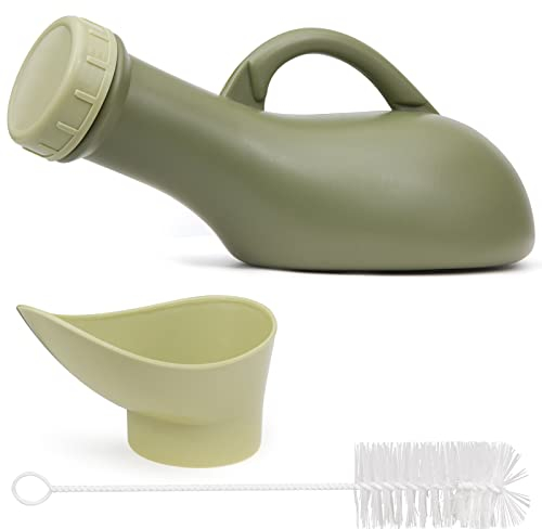 Urine Bottle Spill Proof Unisex: Portable Women Mens Urinals Screw Top Lid Pee Female Funnel Urine Bottles Container Plastic Bed Pan Car Travel Toilet 1000ml Adult Kids Potty Night Wee Pot WC for Male